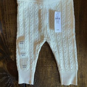 NWT Ivory Knit Baby Leggings